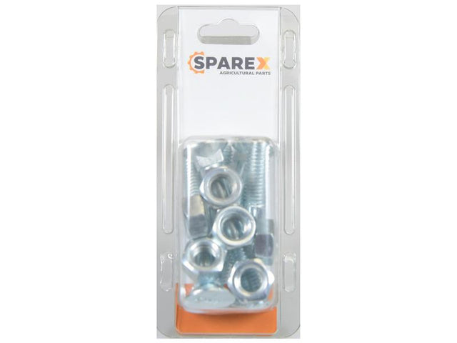 Sparex Agripak 6 pcs. Countersunk Bolt & Nut M12 x 80mm | S.172471 - Product Image 1
