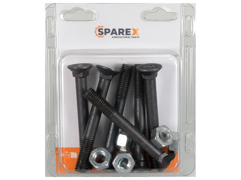 Sparex Agripak 6 pcs. Countersunk Bolt & Nut M12 x 100mm | S.172480 - Product Image 1
