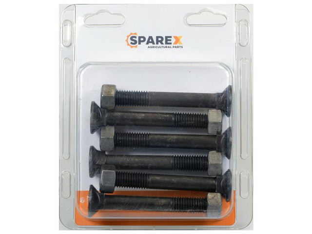 Sparex Agripak 6 pcs. Countersunk Bolt & Nut M12 x 90mm | S.172490 - Product Image 1