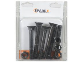 Sparex Agripak 6 pcs. Countersunk Bolt & Nut M12 x 90mm | S.172491 - Product Image 1