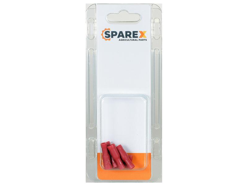 Sparex Agripak 6 pcs. Pre Insulated Bullet Terminal - Female, 4.0mm, Red | S.172792 - Product Image 1