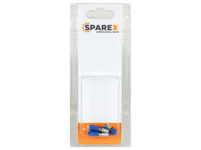 Sparex Agripak 6 pcs. Pre Insulated Bullet Terminal - Male, 4.0mm, Blue | S.172794 - Product Image 1