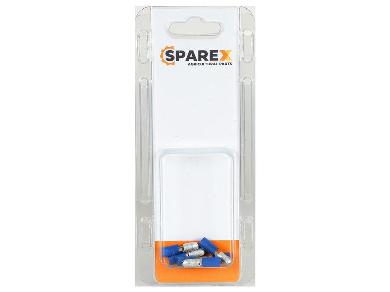 Sparex Agripak 6 pcs. Pre Insulated Bullet Terminal - Male, 5.0mm, Blue | S.172797 - Product Image 1