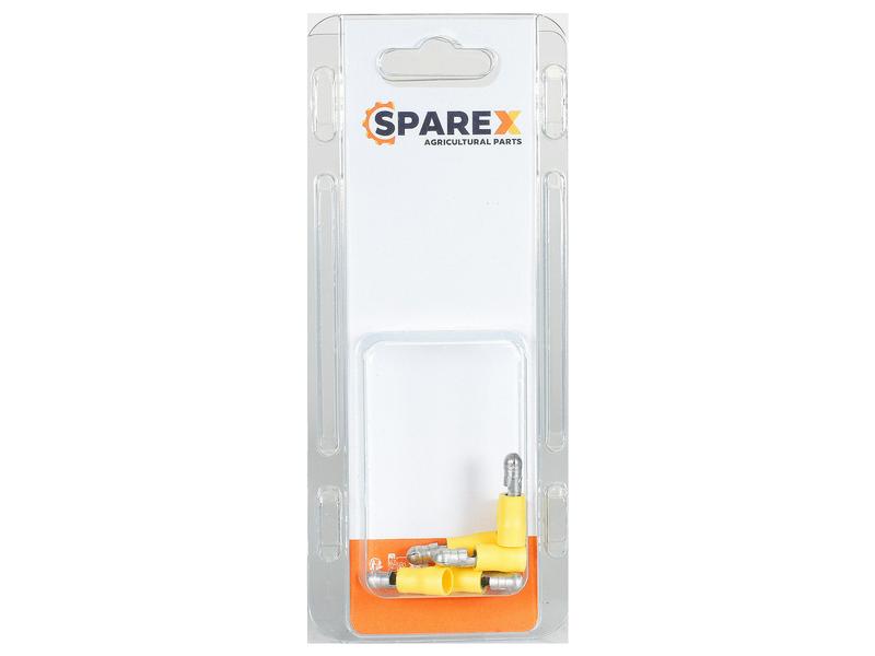 Sparex Agripak 6 pcs. Pre Insulated Bullet Terminal - Male, 5.0mm, Yellow | S.172798 - Product Image 1