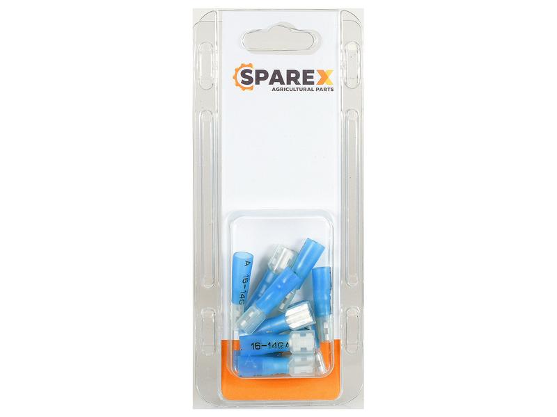 Sparex Agripak 10 pcs. Heat Shrink Female Spade Terminals Blue | S.172842 - Product Image 1