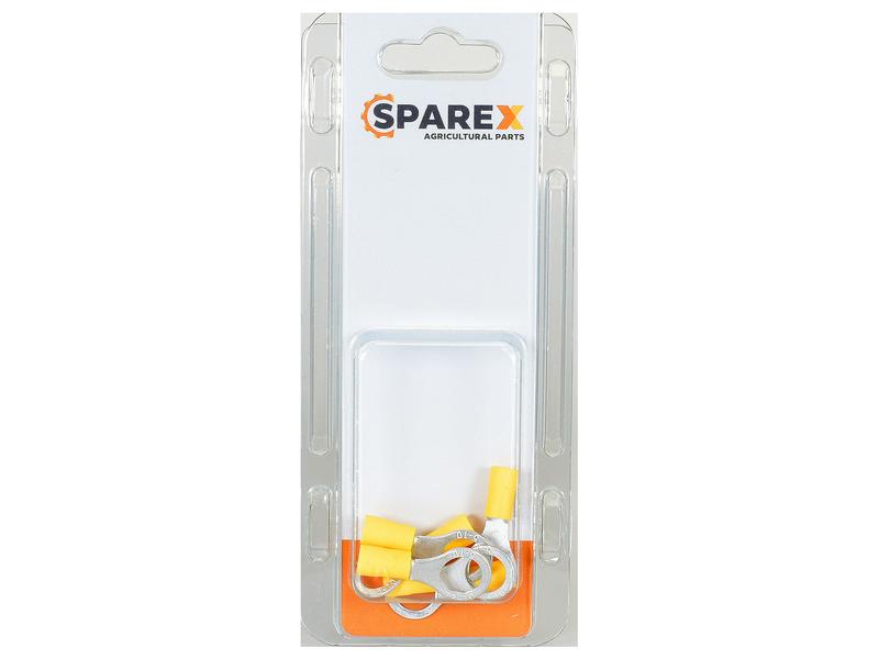 Sparex Agripak 6 pcs. Pre Insulated Ring Terminal, 10.5mm, Yellow | S.172917 - Product Image 1