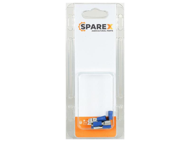 Sparex Agripak 6 pcs. Pre Insulated Spade Terminal Female, 6.3mm, Blue | S.172952 - Product Image 1