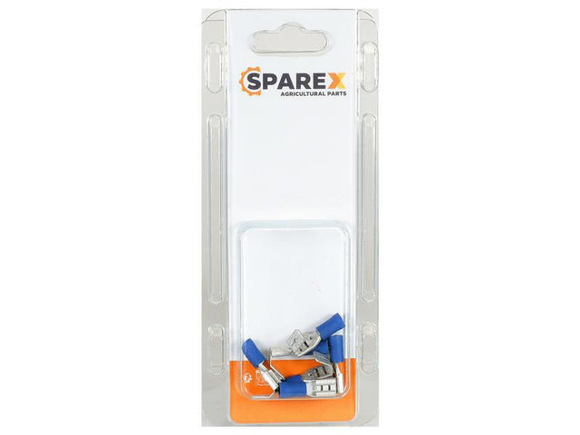 Sparex Agripak 6 pcs. Pre Insulated Spade Terminal Female Spade with Male Branch, 6.3mm, Blue | S.172954 - Product Image 1