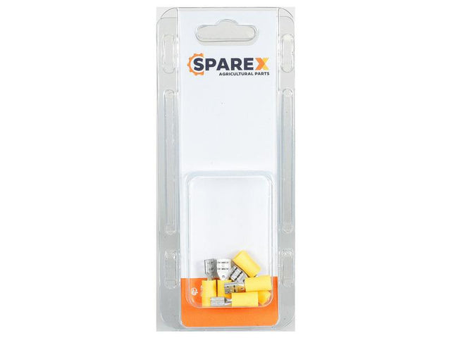 Sparex Agripak 6 pcs. Pre Insulated Spade Terminal Female, 6.3mm, Yellow | S.172958 - Product Image 1