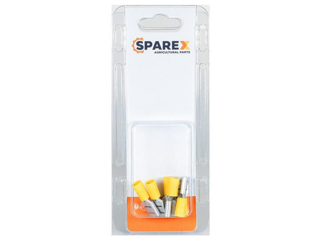 Sparex Agripak 6 pcs. Pre Insulated Spade Terminal Female, 9.5mm, Yellow | S.172960 - Product Image 1