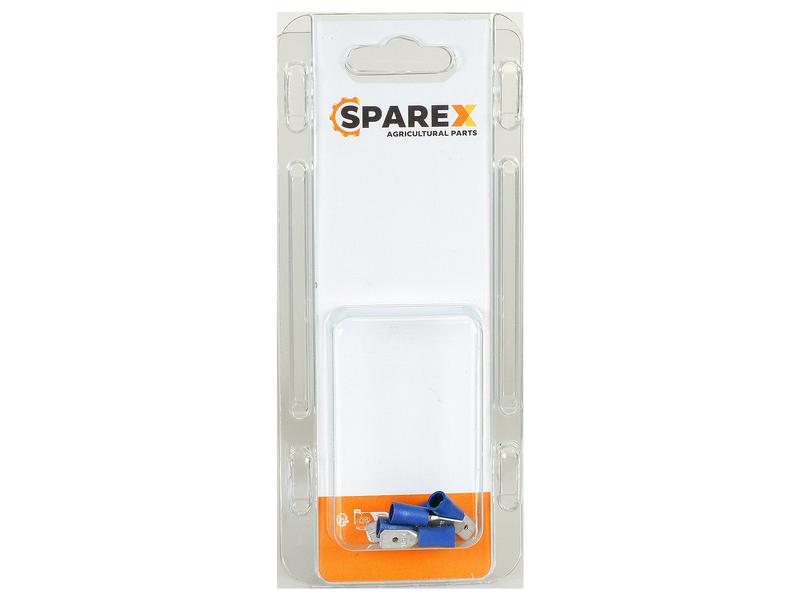 Sparex Agripak 6 pcs. Pre Insulated Spade Terminal Male, 6.3mm, Blue | S.172961 - Product Image 1