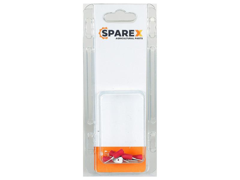 Sparex Agripak 6 pcs. Pre Insulated Spade Terminal Male, 6.3mm, Red | S.172962 - Product Image 1