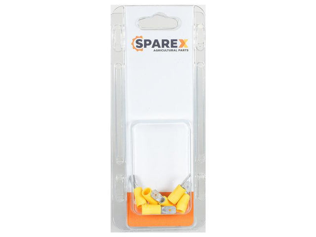 Sparex Agripak 6 pcs. Pre Insulated Spade Terminal Male, 6.3mm, Yellow | S.172963 - Product Image 1