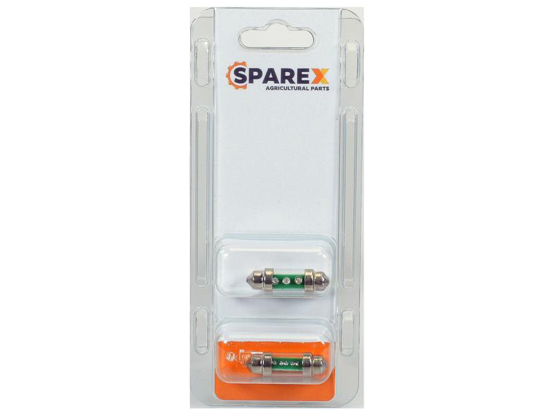 Sparex Agripak 2 pcs. Bulb 12V, 1W, SV8.5-8 30x10mm | S.173052 - Product Image 1