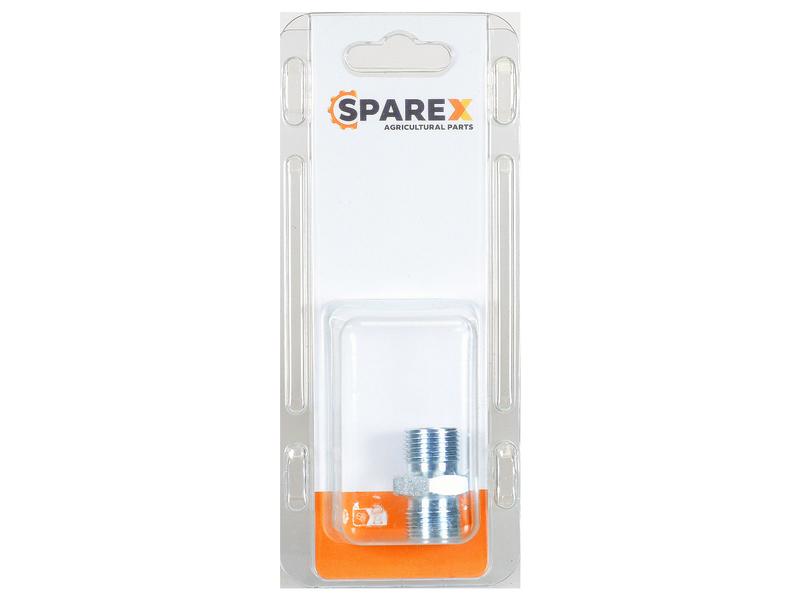 Sparex Agripak Hydraulic Adaptor 3/8'' BSP Male x 3/8'' BSP Male | S.173174 - Product Image 1