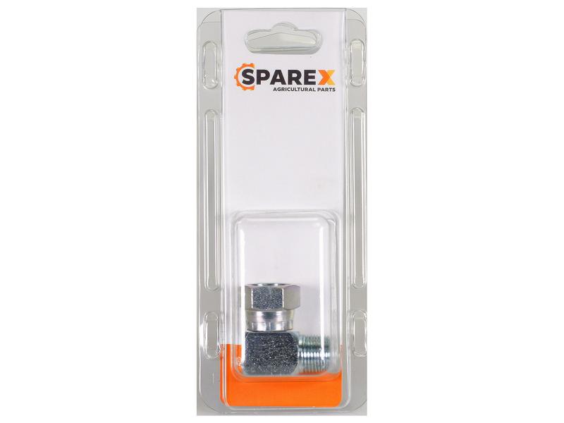 Sparex Agripak Hydraulic Adaptor 3/8'' BSP Male x 3/8'' BSP Swivel Female | S.173175 - Product Image 1