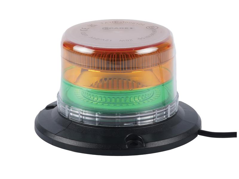 Sparex LED Beacon Amber/Green Low Profile Magnetic Suction 12-24V | S.173557