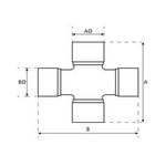 Sparex Universal Joint 27 x 75 & 24 x 91mm Standard Duty | S.173666