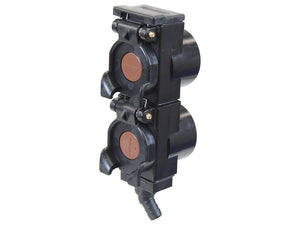 Sparex TARV Oil Collection System Double unit 55mm spacing, with Brown +- Indicators, 45 Degrees | S.174498 - Product Image 1