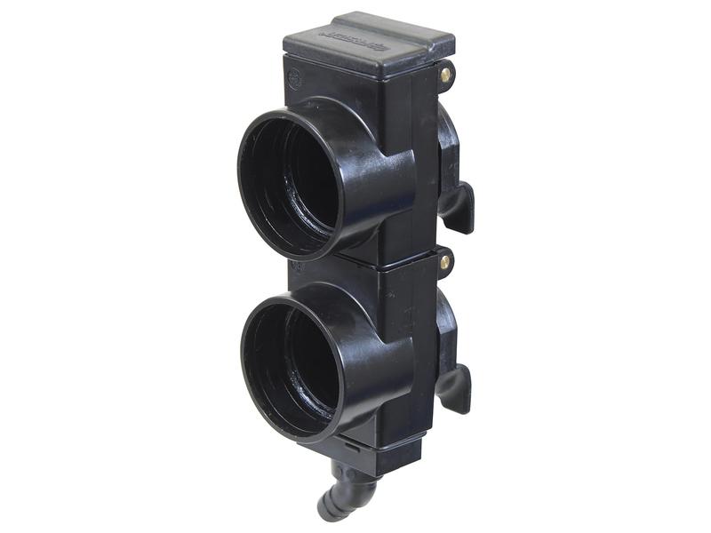 Sparex TARV Oil Collection System Double unit 55mm spacing, with Brown +- Indicators, 45 Degrees | S.174498 - Product Image 2