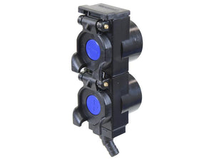 Sparex TARV Oil Collection System Double unit 55mm spacing, with Blue +- Indicators, 45 Degrees | S.174502 - Product Image 1
