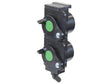 Sparex TARV Oil Collection System Double unit 55mm spacing, with Green +- Indicators, 45 Degrees | S.174504 - Product Image 1