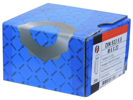 Sparex Metric Setscrew, M6x20mm (DIN 933) 8.8. | S.174595 - Product Image 2