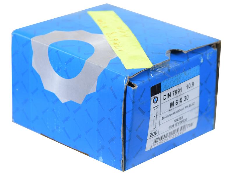 Sparex Metric Countersunk Hexagon Socket Screw, M6x30mm (DIN 7991) | S.174678 - Product Image 2