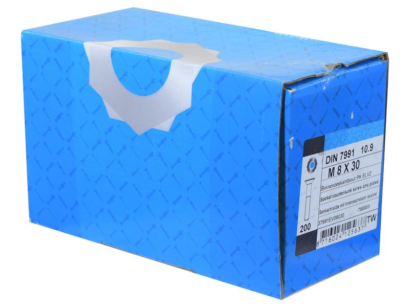 Sparex Metric Countersunk Hexagon Socket Screw, M8x30mm (DIN 7991) | S.174682 - Product Image 2