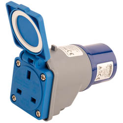 Draper 230V Adaptor With 16A Plug To 13A Socket - 240VMP1 - Farming Parts