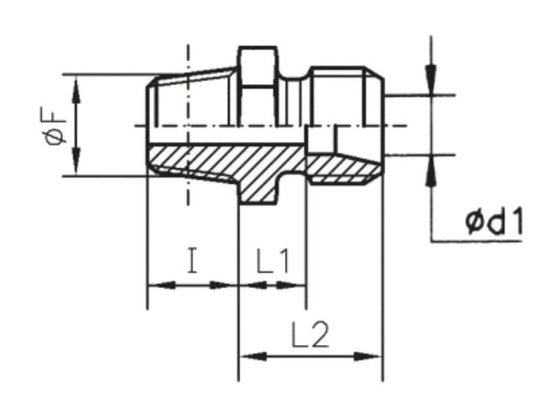 Sparex NPT Stud Coupling 3/8'' NPT Male with Taper Thread x 12L Male | S.177855 - Product Image 4