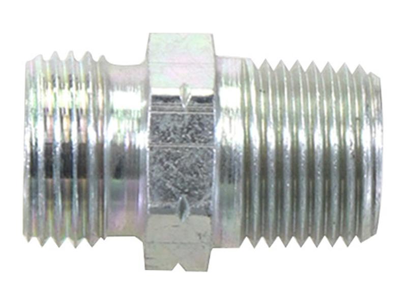 Sparex NPT Stud Coupling 1/2'' NPT Male with Taper Thread x 12L Male | S.177856 - Product Image 2