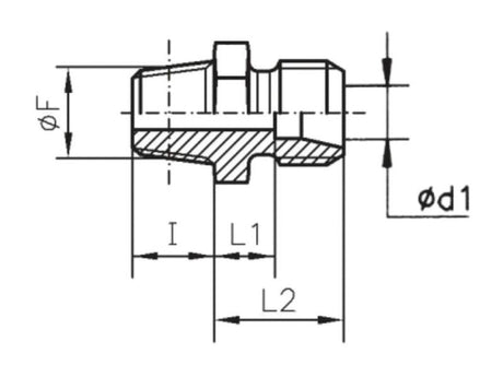 Sparex NPT Stud Coupling 1/2'' NPT Male with Taper Thread x 15L Male | S.177857 - Product Image 4