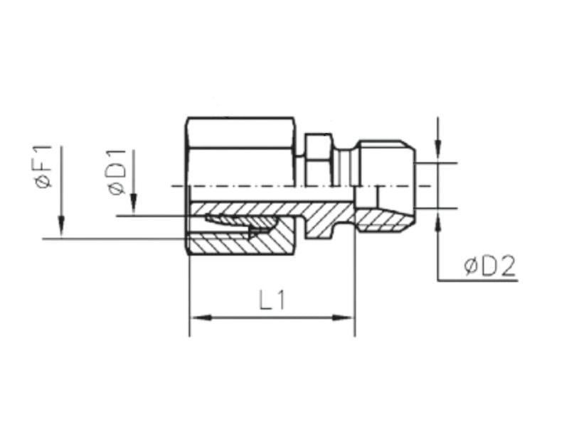 Sparex Metric Reducer Coupling 35L Female x 18L Male | S.177911 - Product Image 4
