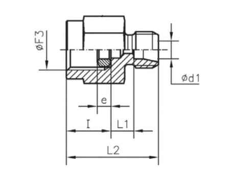Sparex BSP Pressure Gauge Coupling 1/4'' BSP Female x 8L Male | S.177967 - Product Image 4