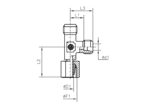 Sparex Metric Female | Male | Male Tee x 15L | S.178081 - Product Image 4