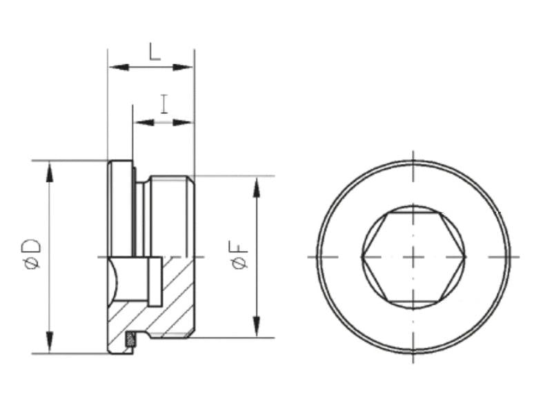 Sparex BSP Blanking Plug with Rubber Seal 3/4'' BSP | S.178136 - Product Image 4