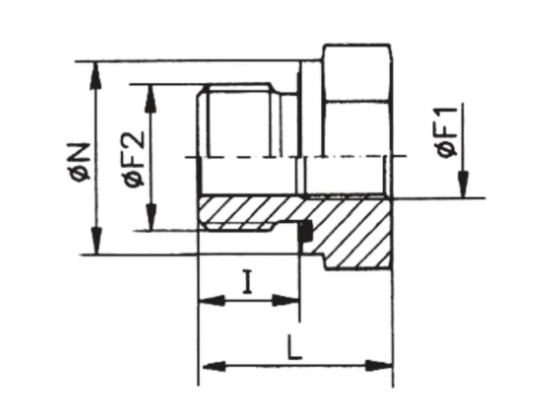 Sparex BSP Reducer Coupling 1/2'' Male x 1/4'' Female | S.178162 - Product Image 4