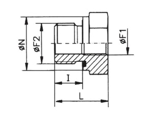 Sparex BSP Reducer Coupling 1/2'' Male x 1/4'' Female | S.178162 - Product Image 4