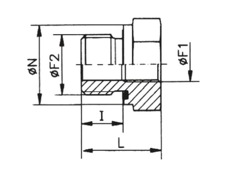 Sparex BSP Reducer Coupling 1/2'' Male x 1/4'' Female | S.178162 - Product Image 4