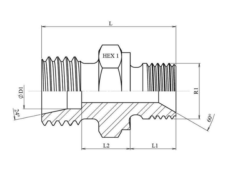 Sparex BSP Stud Coupling with 3/8'' BSP Male with 60° Cone x 10L Male | S.178172 - Product Image 4