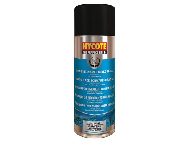 Sparex Hycote Gloss Black Engine Enamel Paint 400ml | S.178366 - Product Image 1