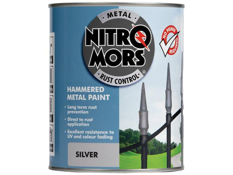 Sparex Nitromors Anti-Rust Hammered Metal Paint Silver 750ml | S.178383 - Product Image 1