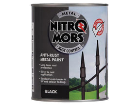Nitromors Smooth Metal Paint Black 750ml | S.178385 - Product Image 1