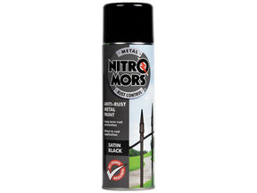 Nitromors Satin Anti-Rust Paint Black 500ml | S.178389 - Product Image 1