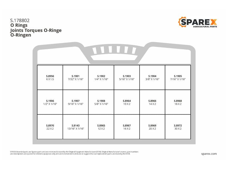 Sparex O Ring Assortment Metric & Imperial (Assorted Kit 610 pcs.) | S.178802 - Product Image 3