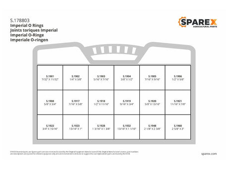 Sparex O Ring Assortment - Imperial (Assorted Kit 450 pcs.) | S.178803 - Product Image 2