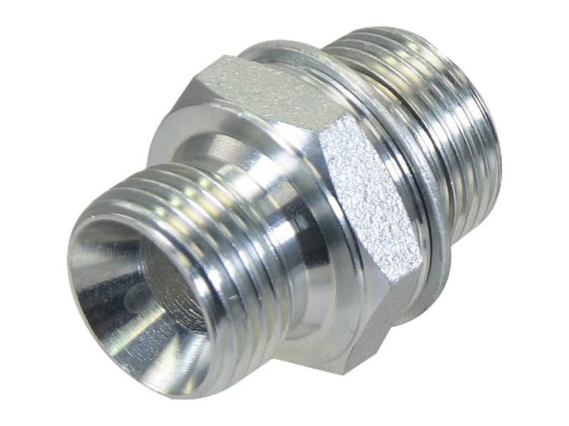 Sparex Hydraulic Adaptor 1/2'' BSP Male x M18 x 1.50 Metric Male Flat Face with O-Ring | S.178908 - Product Image 1