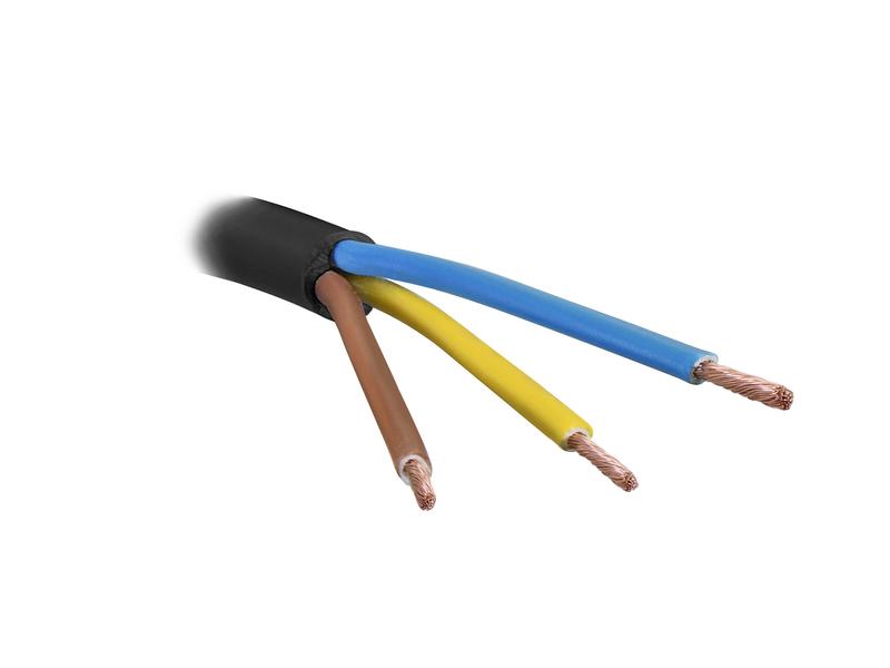 Sparex Electrical Cable - 3 Core, 1.5mm² Cable, Black (Length: 1M), (Reel) | S.180259 - Product Image 1