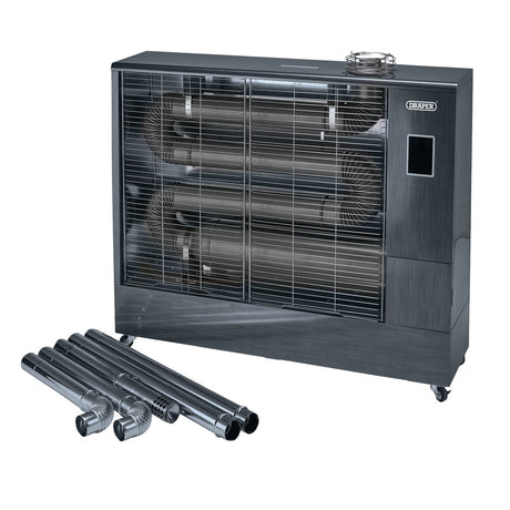 Draper 230V Far Infrared Diesel Heater With Flue Kit, 67,500 Btu/19.8Kw - DSH675/FLUE - Farming Parts